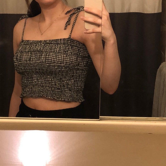 Zara black and white checkered tank top - Picture 2 of 2